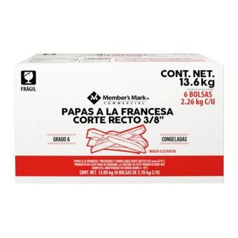Sam's Club Papas a la francesa corte recto member's mark 13.6 kg oferta