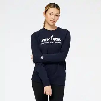New Balance Run for life graphic crew sweatshirt women oferta