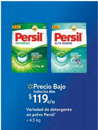Walmart Variedad de detergente en polvo Persil 4.5kg oferta