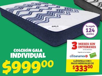 Soriana Híper Colchón Individual oferta