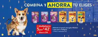 Walmart Alimento en pouch para gato Whiskas o para perro Pedigree oferta