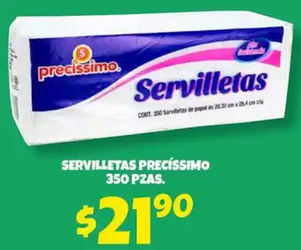 Soriana Híper Servillatas Precíssimo 350pzas oferta