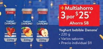 Walmart Yoghurt bebible Danone 220g oferta