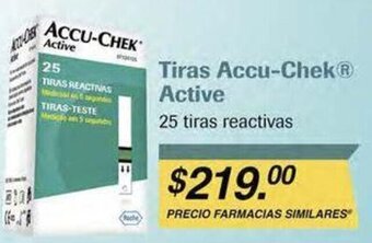 Farmacias Similares Tiras Accu-Chek Active 25 Tiras Reactivas oferta