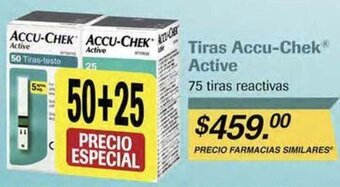 Farmacias Similares Tiras Accu-Chek Active 75 Tiras Reactivas oferta
