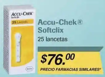 Farmacias Similares Accu-Chek Softclic 25 Lancetas oferta