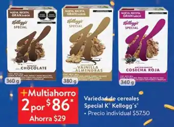 Walmart Variedad de cereales Special K Kellogg's oferta