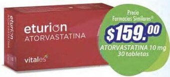 Farmacias Similares Eturion Atorvastatina oferta