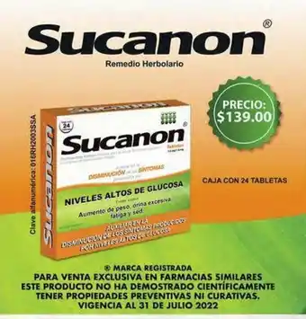 Sucanon 24 Tabletas