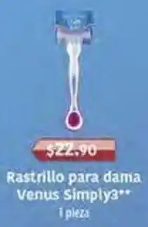 Rastrillo para Dama Venus Simply3 1pieza