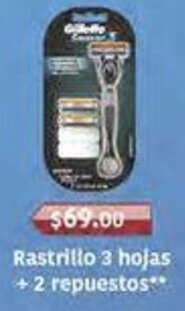 Farmacias Similares Rastrillo 3 Hojas + 2 Repuestos oferta