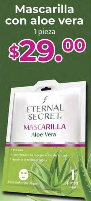 Mascarilla con Aloe Vera 1pieza