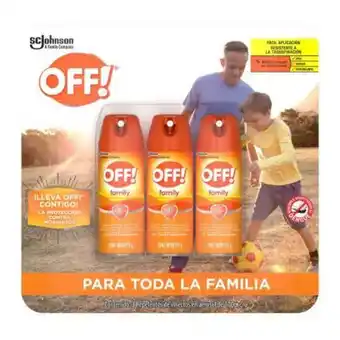 Repelente en aerosol off! 3 pzas de 170 g c/u