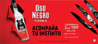 Walmart Vodka Oso Negro 1L oferta