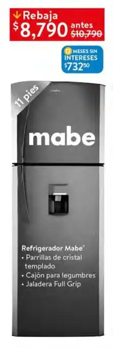 Walmart Refrigerador Mabe oferta