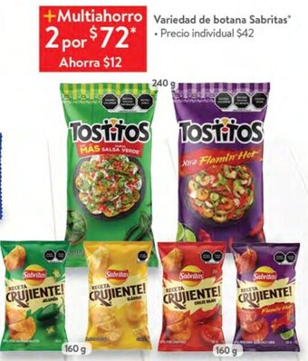 Variedad de botana Sabritas