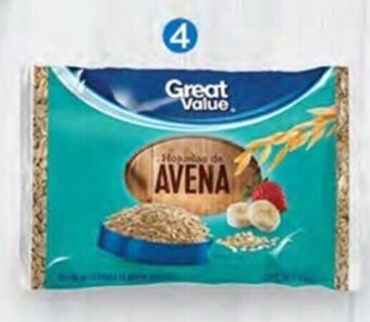 Walmart Hojuelas de avena Great Value 1kg oferta