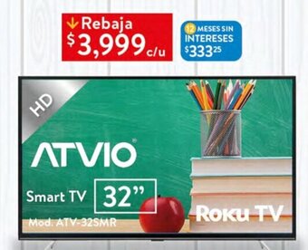 Walmart ATVIO Smart Tv 32" oferta