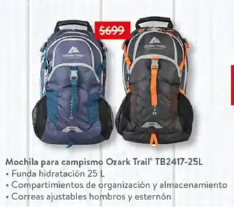 Mochila para campismo Ozark Trail TB2417-25L
