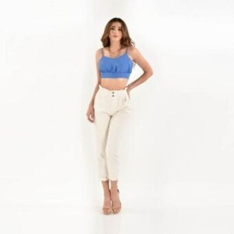 Chapur Blusa casual crop sin manga oferta