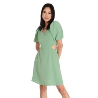 Vestido casual midi manga corta