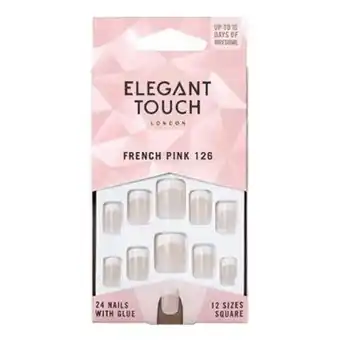 Uñas postizas french pink 126, elegant touch