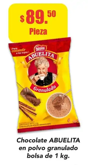 Super Aki Chocolate ABUELITA en polvo granulado bolsa de 1 kg oferta