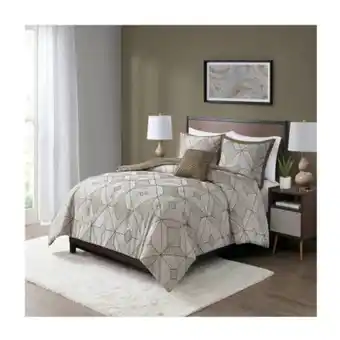 Set de edredón regency heights matrimonial/queen 4 pzas beige