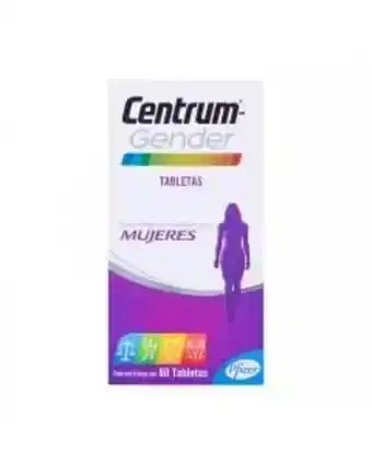Centrum gender mujer multivitamínico 60 tabletas