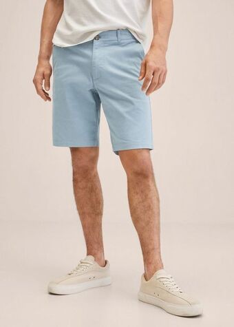 Mango Bermudas chino algodón oferta