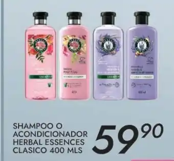 Alsuper Shampoo o Acondicionador Herbal Essences Clasico 400 mls oferta