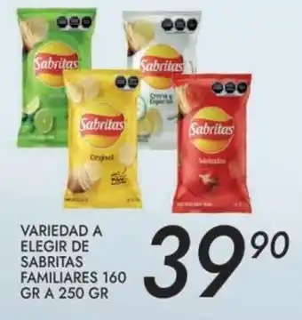 Alsuper Variedad A Elegir de Sabritas Familiares 160 gr A 250 gr oferta