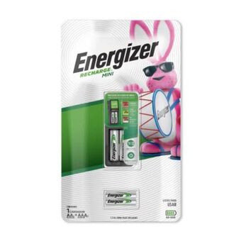 Cargador energizer recharge mini + baterías 2 pzas aa y 2 pzas aaa