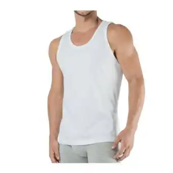 Camiseta para caballero perry ellis sin mangas talla g 5 pzas