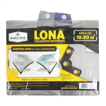 Sam's Club Lona plástica member's mark reforzada 4 x 4.7 m oferta