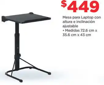 Bodega Aurrerá Mesa para Laptop con Altura e Inclinación Ajustable 72,6cm x 35,6cm x 43cm oferta