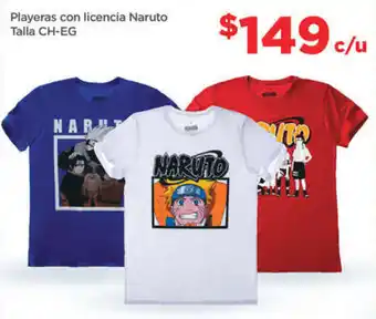 Bodega Aurrerá Playeras con Licencia Naruto Talla CH-EG oferta