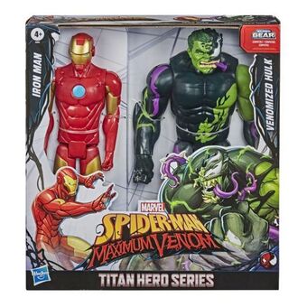 Juguetrón Hasbro marvel spider-man maximum venom titan hero series iron man y venomized hulk e8685 oferta