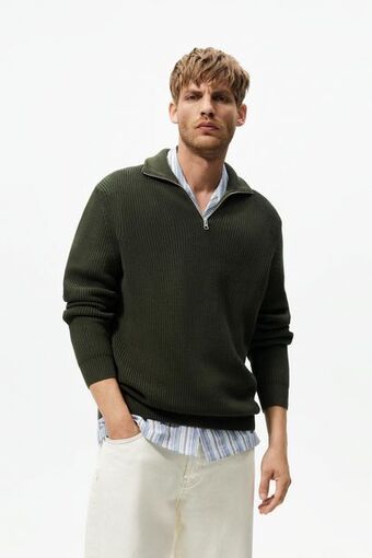 ZARA Jersey perkins cremallera oferta