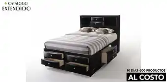 Casa de las Lomas Cama king size ireland negro oferta