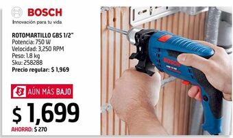 Sodimac Homecenter Rotomartillo 1/2" 750 w oferta