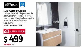 Set de 6 accesorios turín cromado
