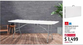 Sodimac Homecenter Mesa plegable tipo maleta 244 cm oferta