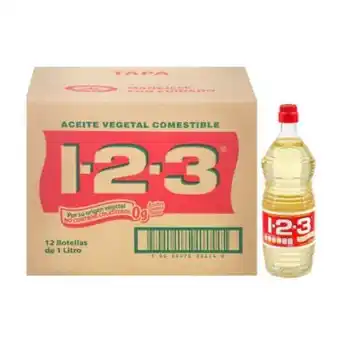 Sam's Club Aceite vegetal 1-2-3 con 12 pzas de 1 l oferta