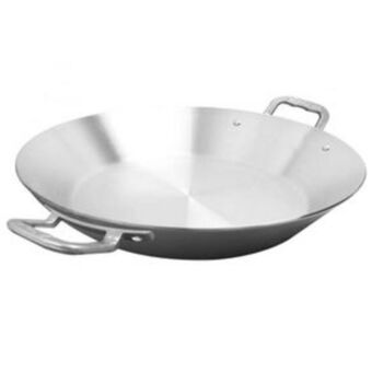 El Bodegón Paellera de 4.0 mm. de 50 cm. vasconia pro de aluminio plateado pulido con certificación nsf para uso profesional oferta