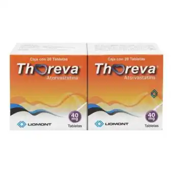 Thoreva 40 mg con 28 tabletas