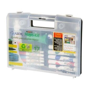 Marcador para pizarrón blanco azor magistral + estuche + accesorios