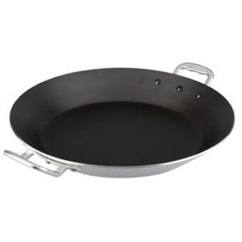 El Bodegón Paellera profesional acorazada con 3.0 mm. vasconia pro de aluminio plateado con duraflon® y certificación nsf oferta