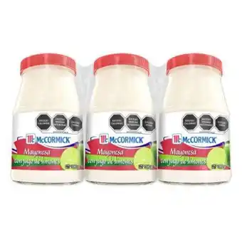 Mayonesa mccormick con jugo de limones pack de 3 pzas 390 gr