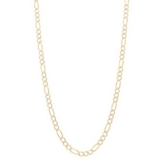 Nacional Monte de Piedad Collar de tres eslabones por uno diamantados en oro amarillo 14 kilates. oferta